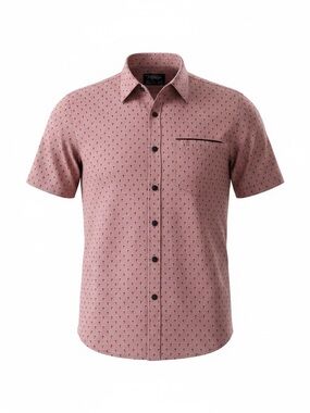 Men’s Short-Sleeve Button-Down Shirt in Dusty Pink